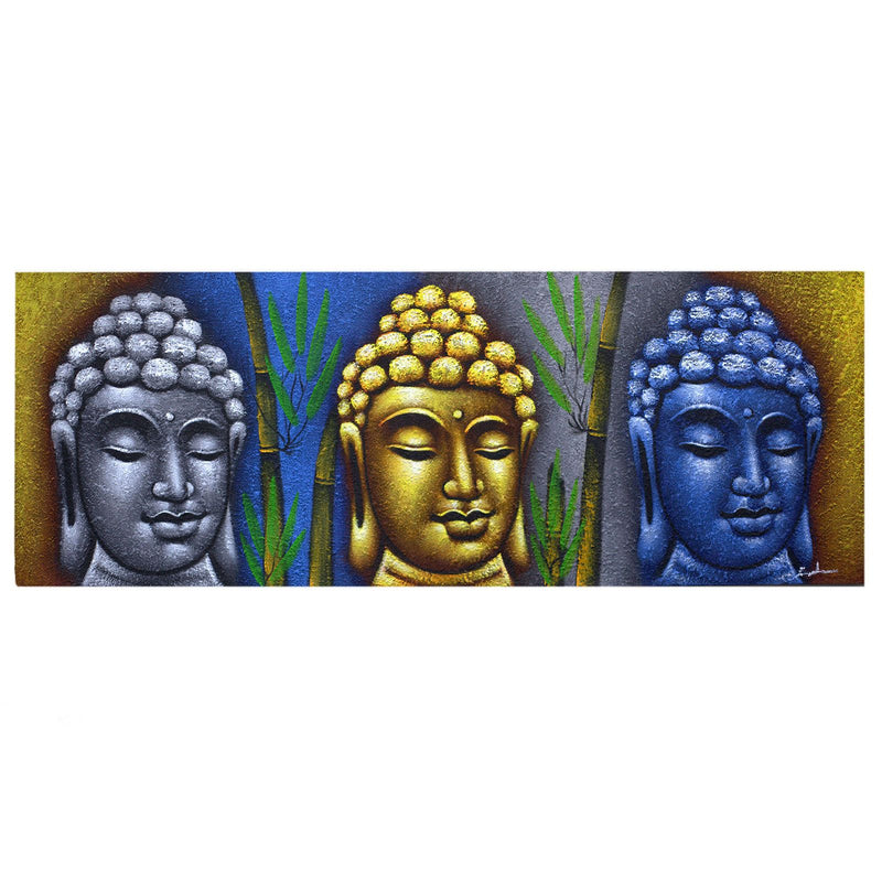Buddha Painting - Three Heads With Bamboo product image