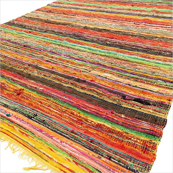154 x 90cm Luxury Rag Rug - Yellow product image