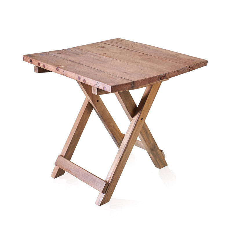 Square Folding Coffee Table - 50cm - Recycled Wood product image