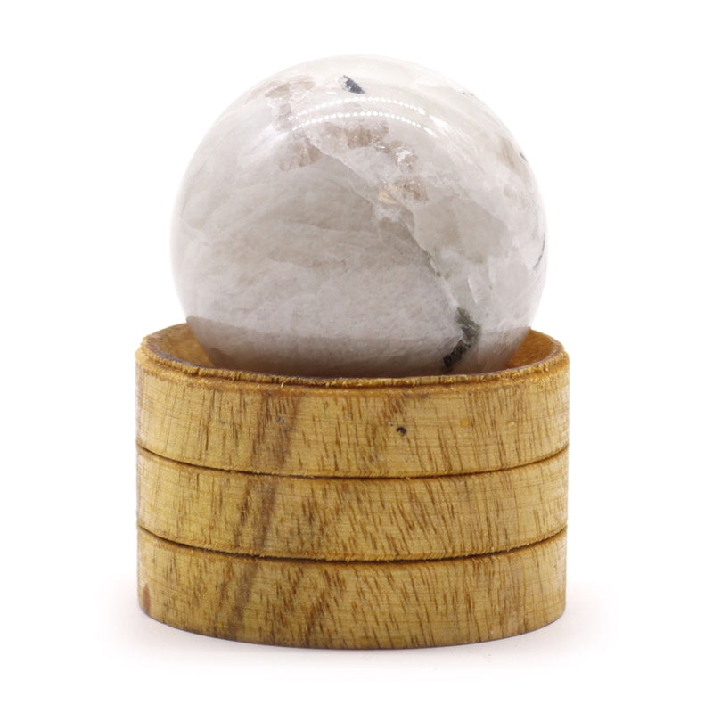 Gemstone Sphere 40mm - Indian Moonstone with Stand product image