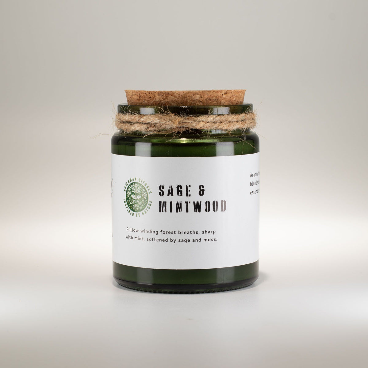 Greenman Woodwick Soy Candle - Sage & Mintwood product image 3