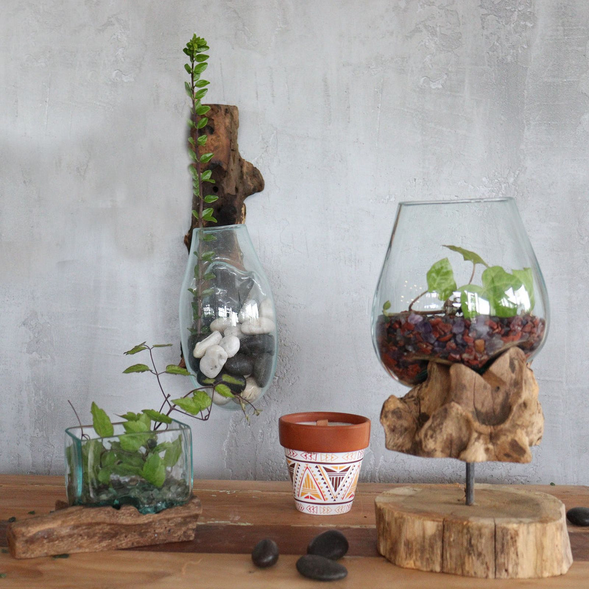 Molten Glass on Wood - Hanging Bowl product image