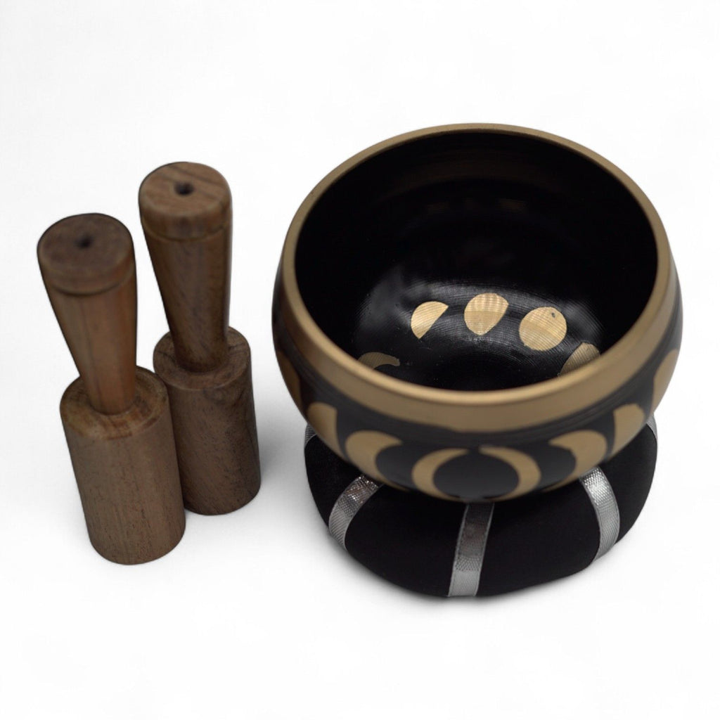 Moon Phase Singing Bowl Set – Black (10.7cm) product image 2