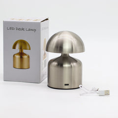 Touch Lamp - Dome Mushroom Silver - USB (C) - Rechargable (400 Watt)