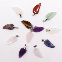Gemstone Angel Wings Pendants (12 assorted) 28x15mm product image 2