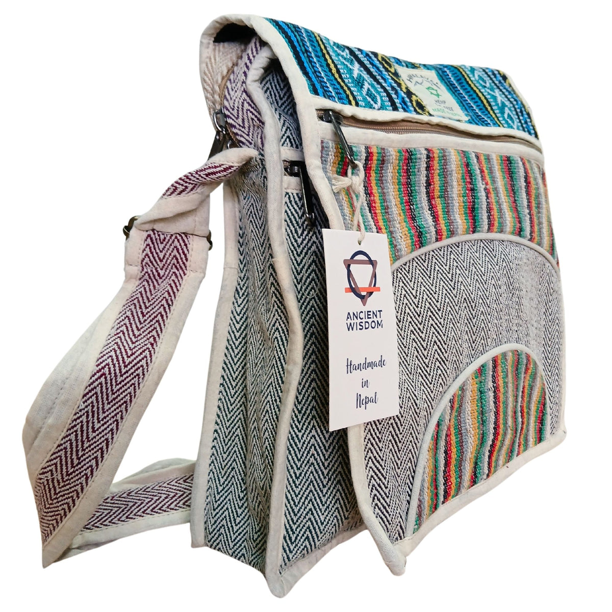 Hemp Laptop Messenger Bag - Curves - product image 3
