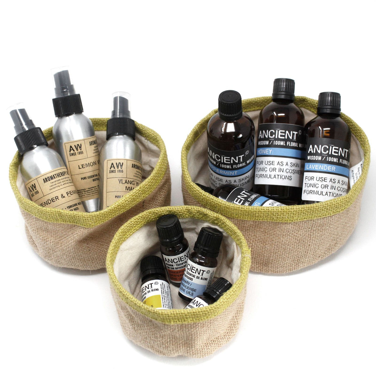 Set of 3 Natural Jute Baskets - Olive - product image 4
