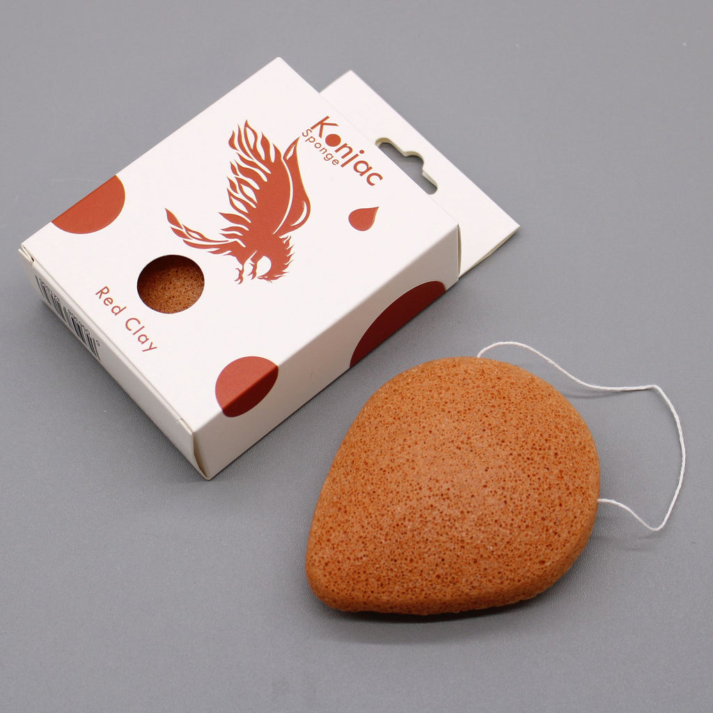 Teardrop Konjac Sponge - Red Clay - Rejuvenating product image 3