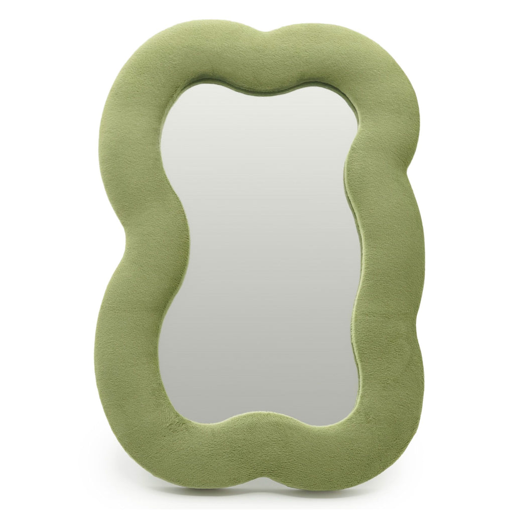 Soft Squiggly Mirror - Large Cloud - Moss Green (33.4x23.5x2.3cm) product image