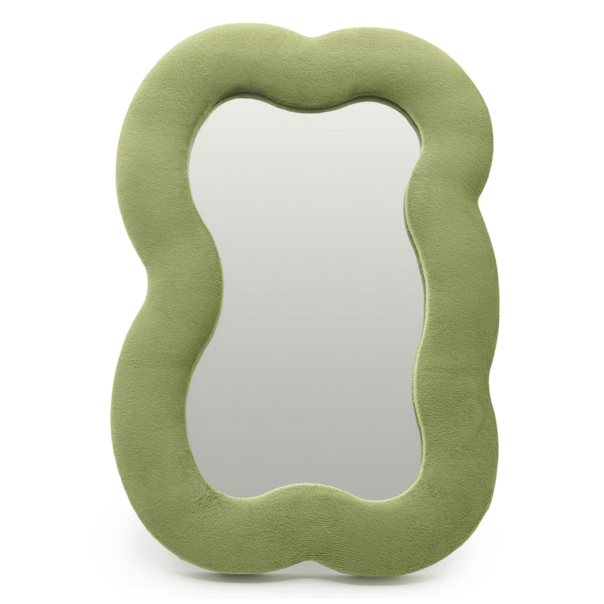 Soft Squiggly Mirror - Large Cloud - Moss Green (33.4x23.5x2.3cm) product image