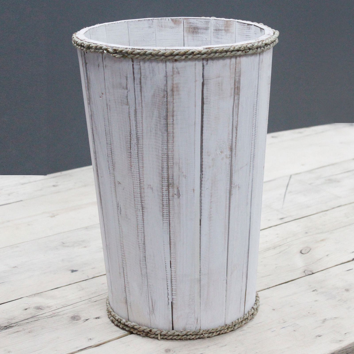 Name Large Wooden Storage Tub – Whitewash product image 5