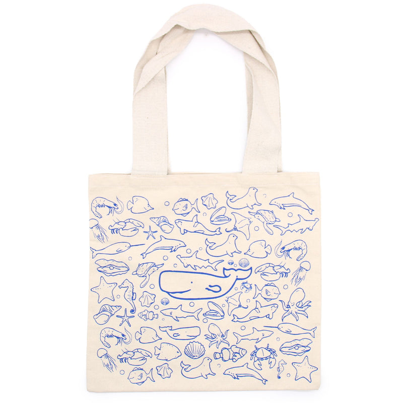 Big Cotton Shopping Bag - 38x42cm - Sea Life - 10oz product image