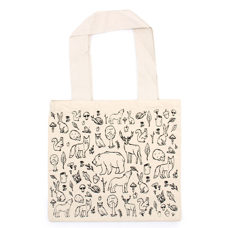 Big Cotton Shopping Bag - 38x42cm - Forest Life - 10oz product image