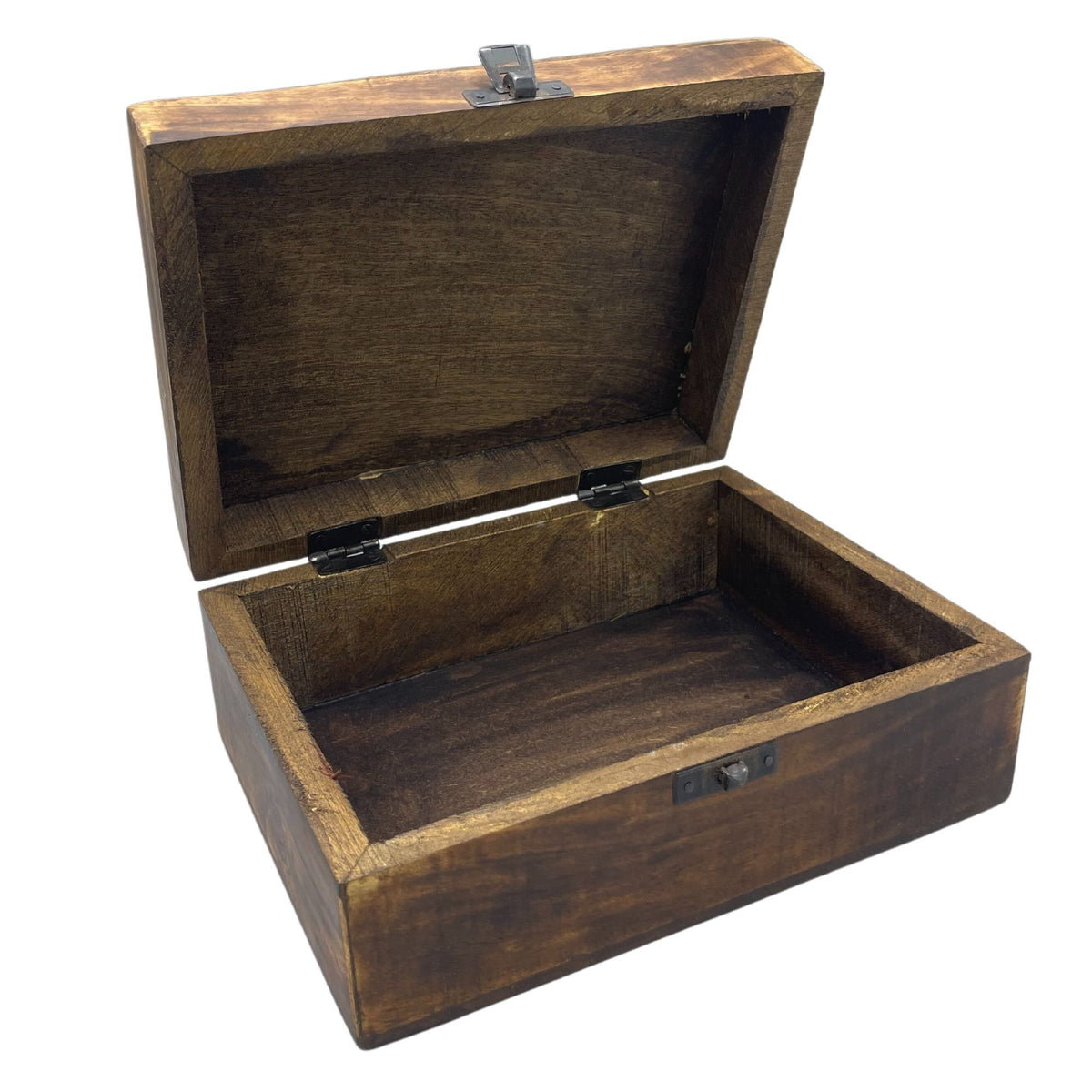 Large Ceramic Glazed Wood Box - 20x15x7.5cm - Red product image 2