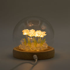 Floral Glow Garden Dome - 10 Pink Roses - LED USB product image 6