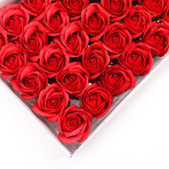 Craft Soap Flowers - Med Rose -Red With Black Rim product image 4