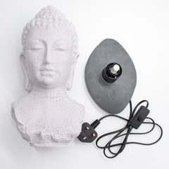 Buddha Bust Lamp Lavender Crackle - Oval Stand product image 6
