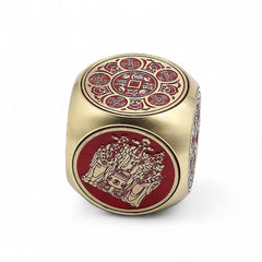 Feng Shui Fortune - Red & Brass Prosperity Cube - Flat product image 2