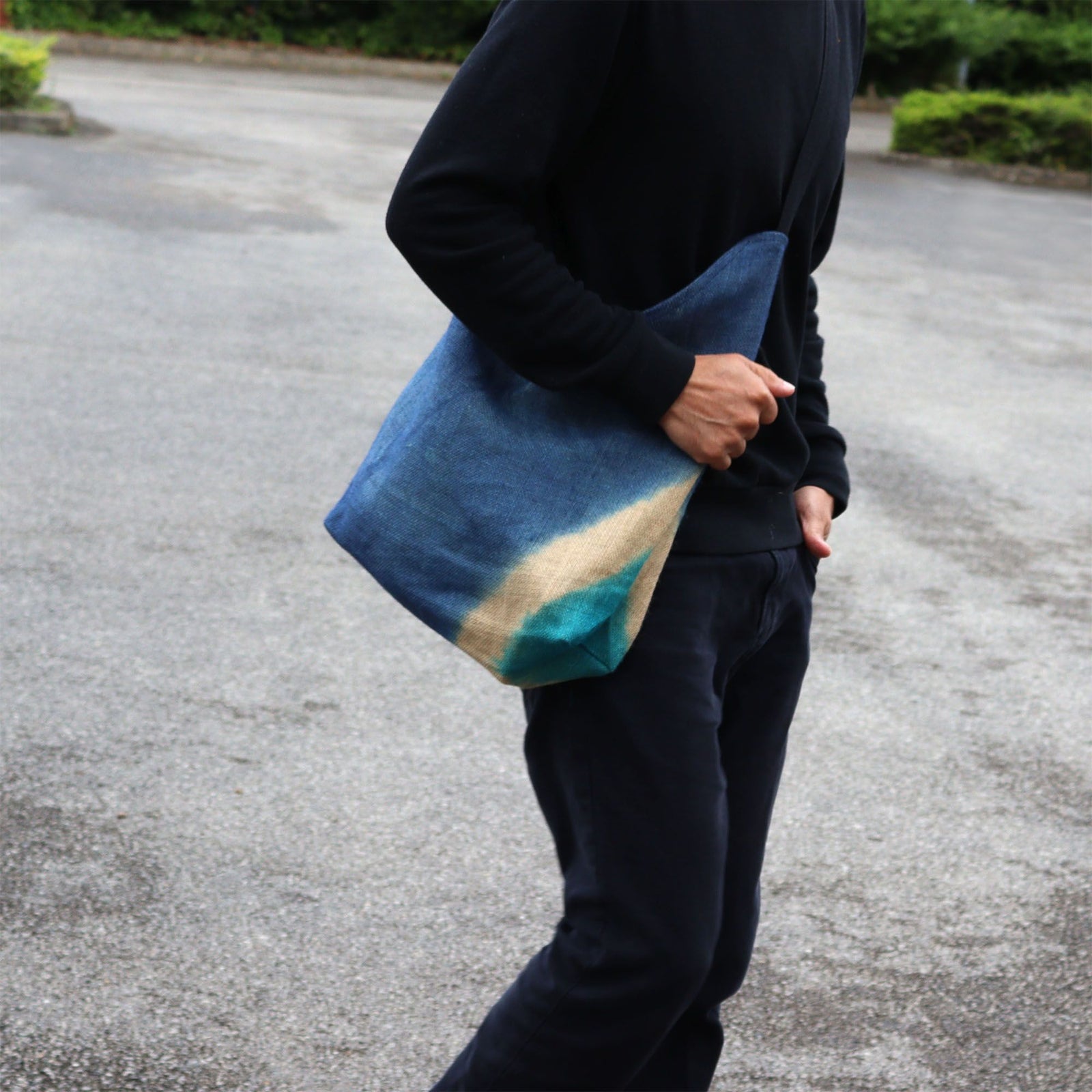 Soft Blend Shoulder Tote - Denim Blue product image