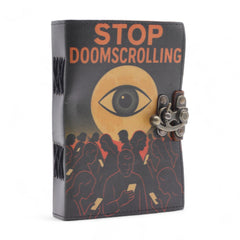 Leather Printed Notebook – Stop Doom Scrolling - 17.8x12.7 cm product image 8