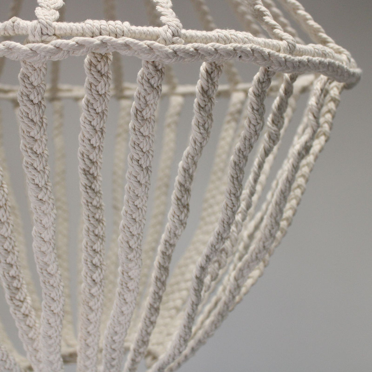 Macrame Large Drop Chandelier - Natural product image 6