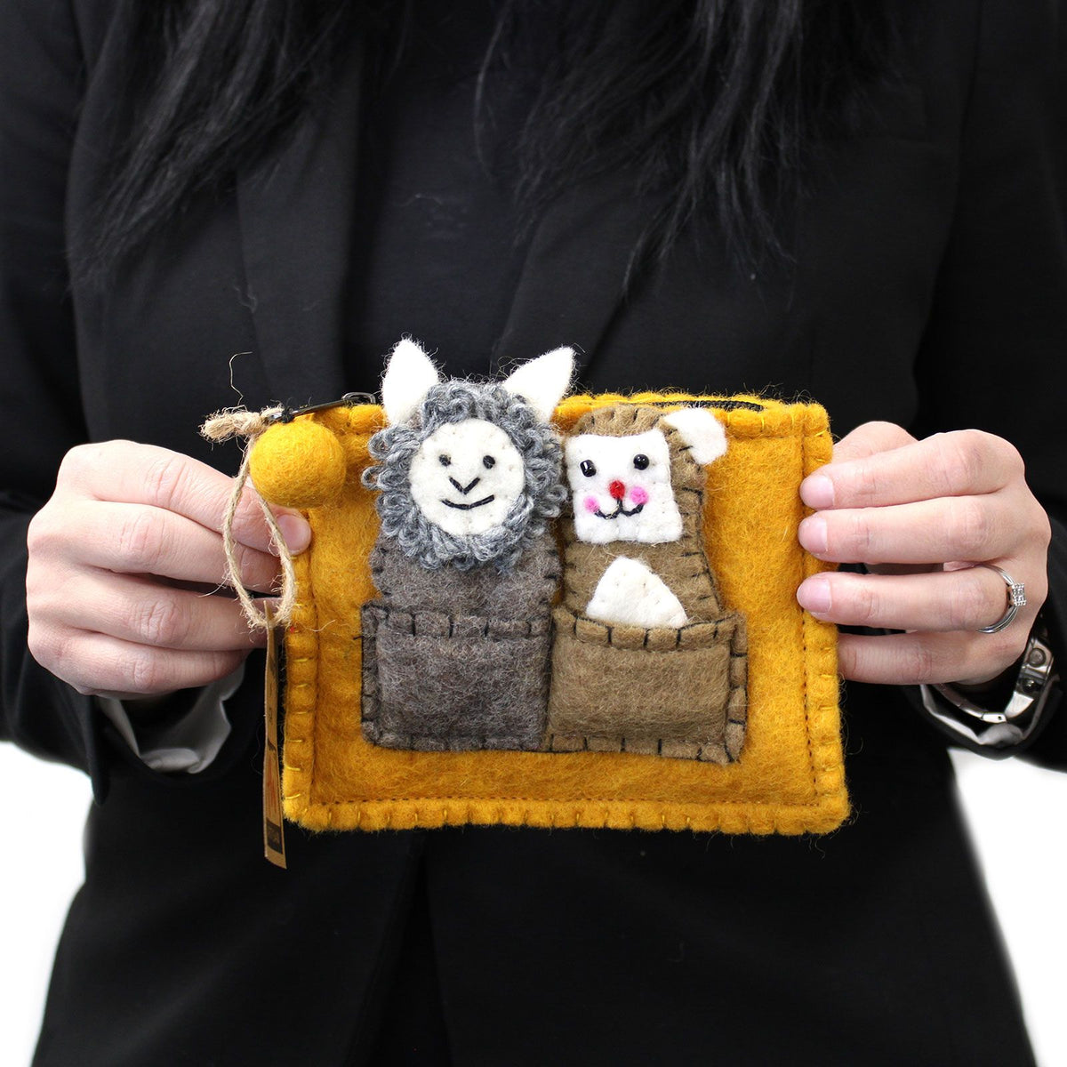 Pouch with Finger Puppets - Bear & Sheep product image 3