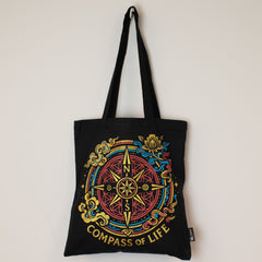 Iconic Classic Tote Bag - Compass of Life - Black 6oz product image 3