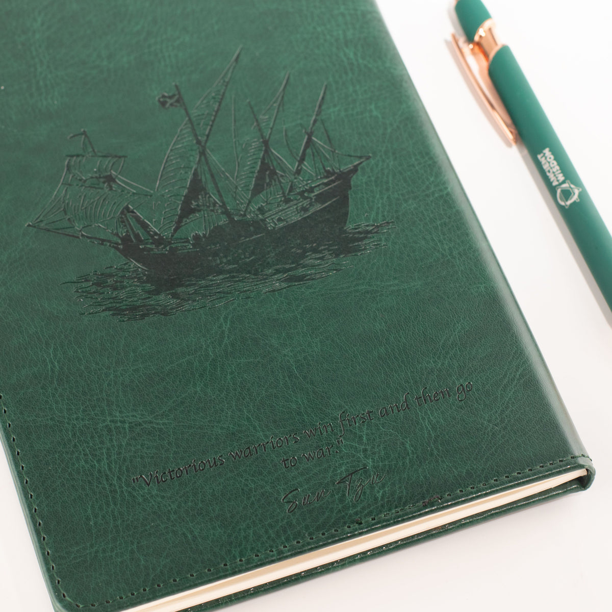 A5 Intention Note Book - LCD Wipe Screen - Green Leather Effect - 80 Leafs - product image 3