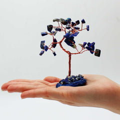 Gemstone Tree - Sodalite on Blue Agate Base (35 stones) product image 2