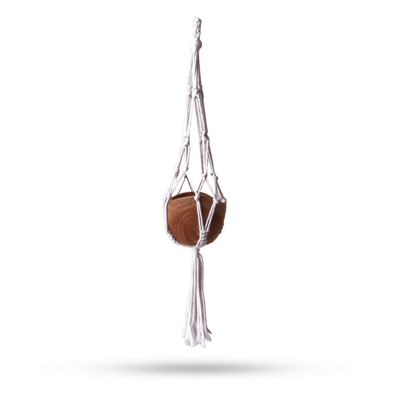 Macrame Small Drop Pot Holder - Natural - 75cm product image