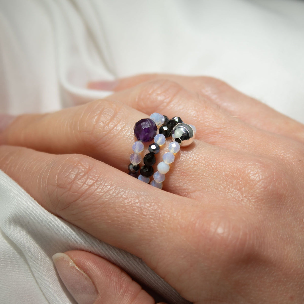 Nymph Spirit Gemstone Ring Set - Full Moon product image 2
