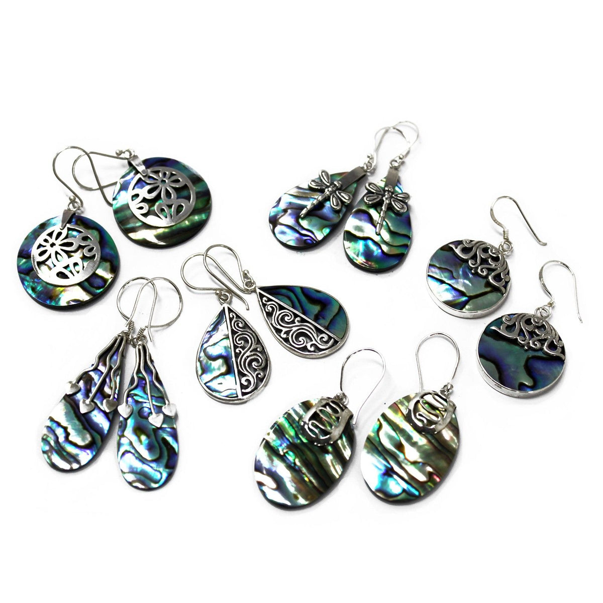Shell & Silver Earrings - Flowers - Abalone product image 3