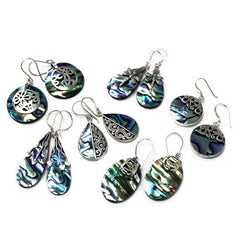 Shell & Silver Earrings - Teardrop- Abalone product image 3