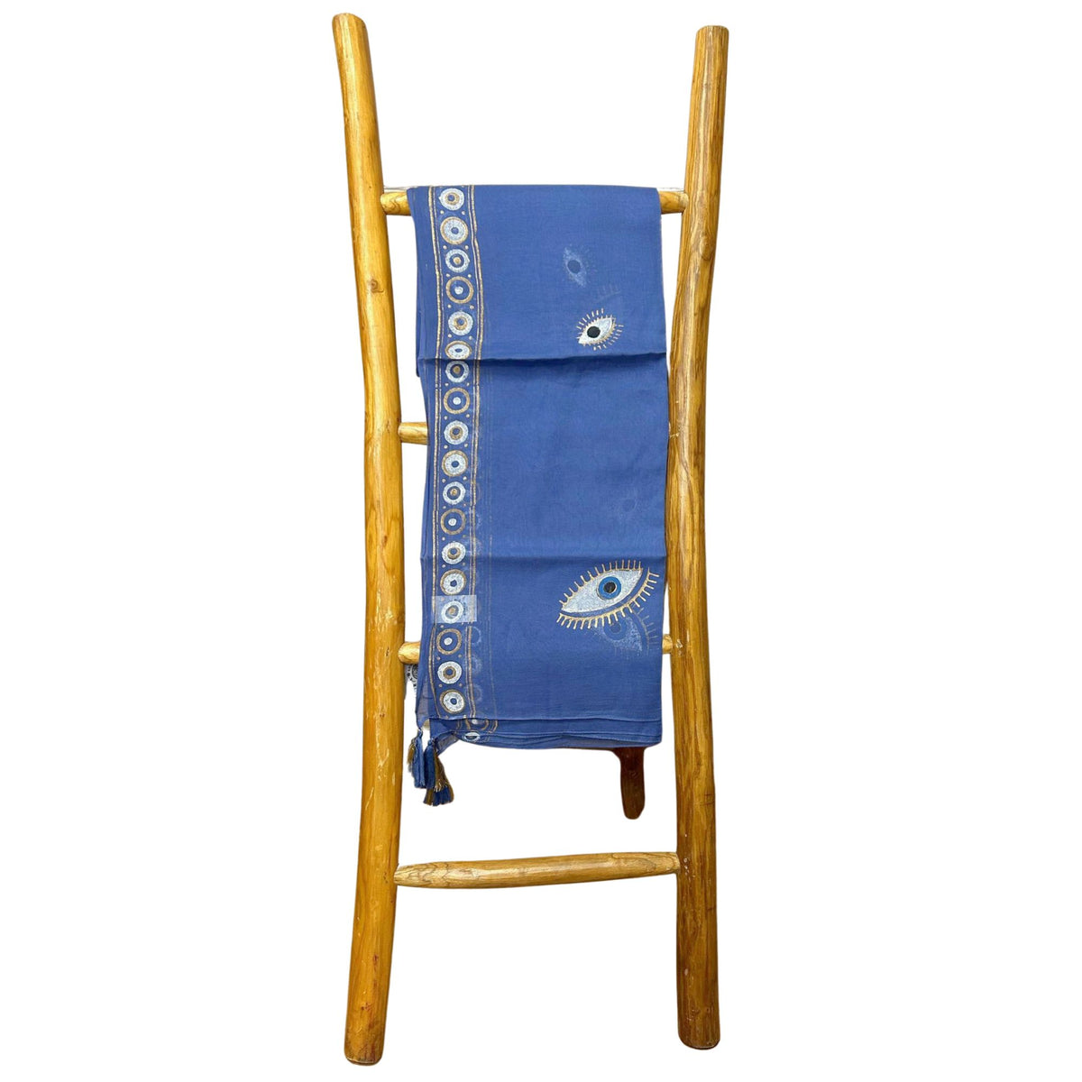 Nomad Sari Pareo – Rich Blue & Gold Evil Eye Print product image 3
