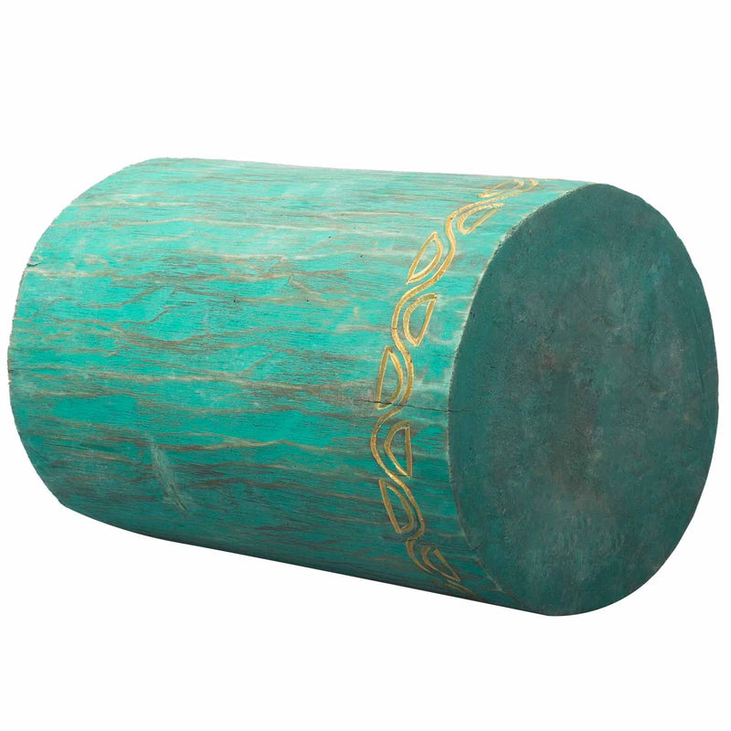 Tribal Stool / Table - Albasia - Turquoise product image