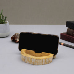 Lrg Gamal Wood Phone Holder - Whitewash product image 3
