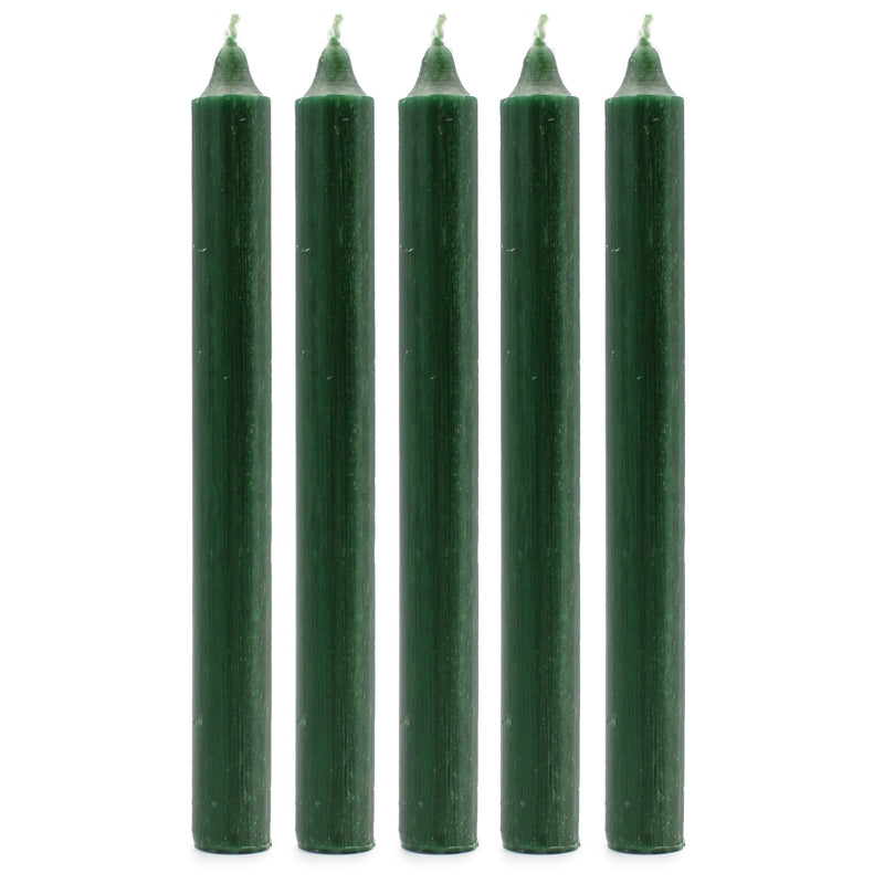 Solid Colour Dinner Candles - Rustic Holly Green - Pack of 5 product image