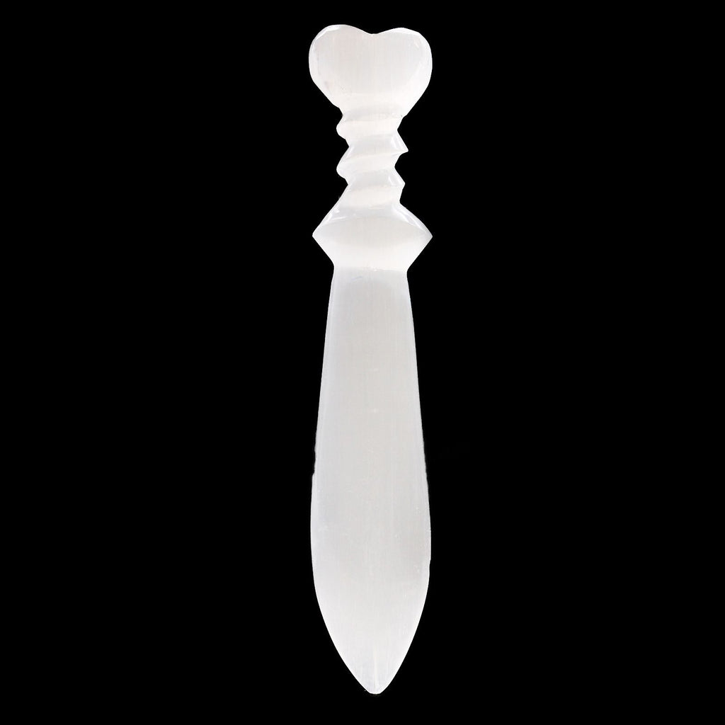 Selenite Lrg Ritual Knife - Spiral (25cm) product image 5