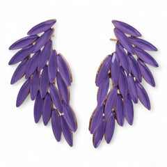 Lavender - Vintage Glass - Angel Wings - Earrings product image 7