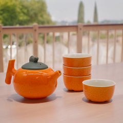 Herbal Orange Teapot Set - Pot & Four Cups product image 6