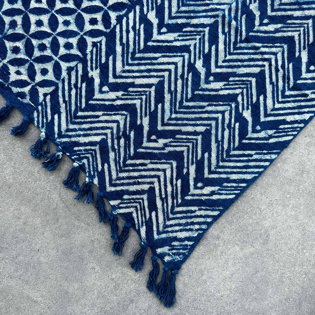 Handmade Indigo Throw - 170x120cm - Namoona Waves product image 3