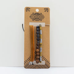 Mens Premium Bracelet Sets - Black & Tans (asst) product image