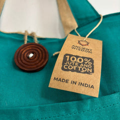 Jute & Cotton Reversible Big Bag - Teal product image 3