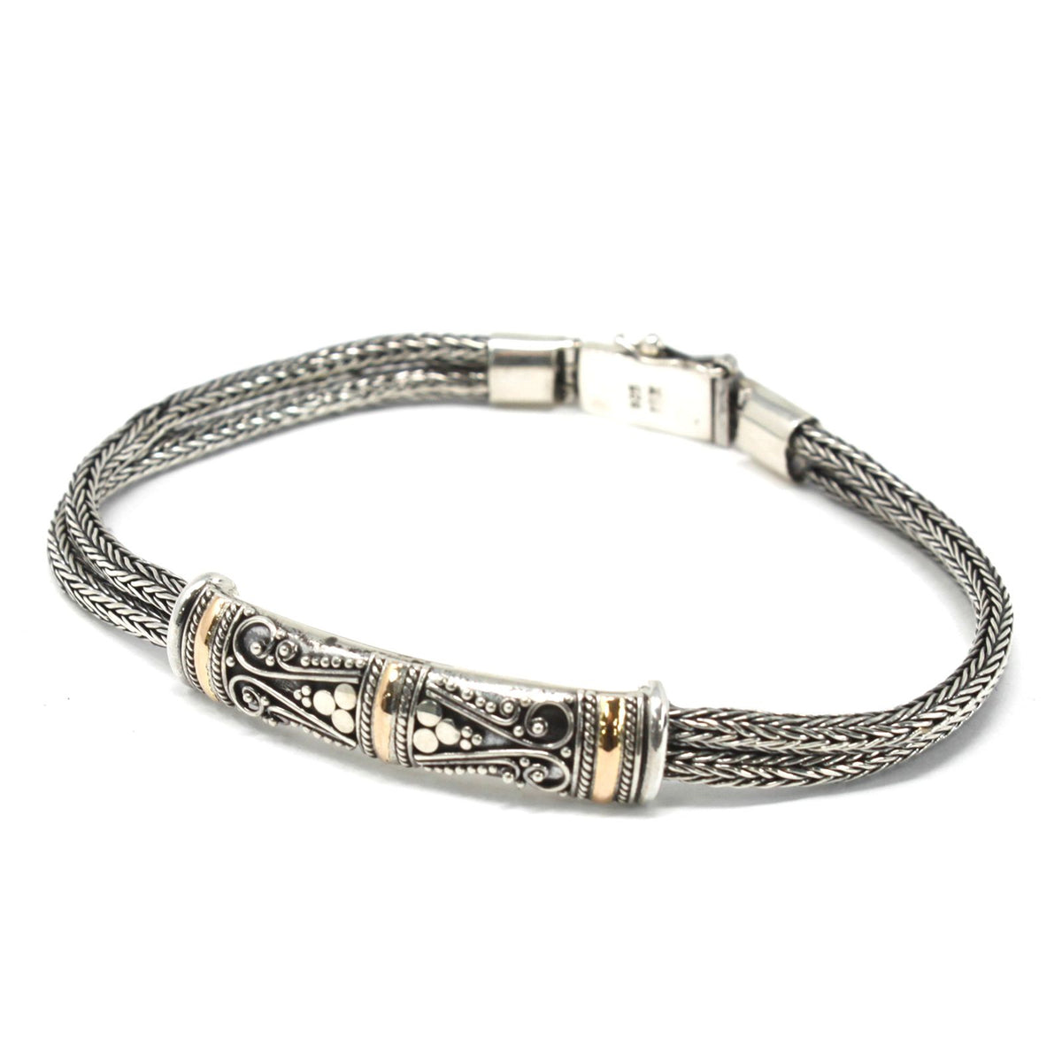 Silver & Gold Bracelet - Unisex Twin Chain product image 10