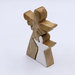Mango Wood Angel in Angel - White Enamel product image 3