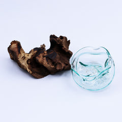 Molten Glass Wavy Bowl on Wood 18cm product image 6