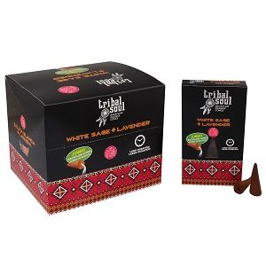 Tribal Soul Backflow Incense Cones - White Sage + Lavender product image