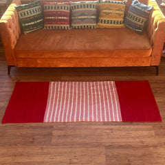 Indian Cotton Rug - 70x170cm - Red/Pink product image 2