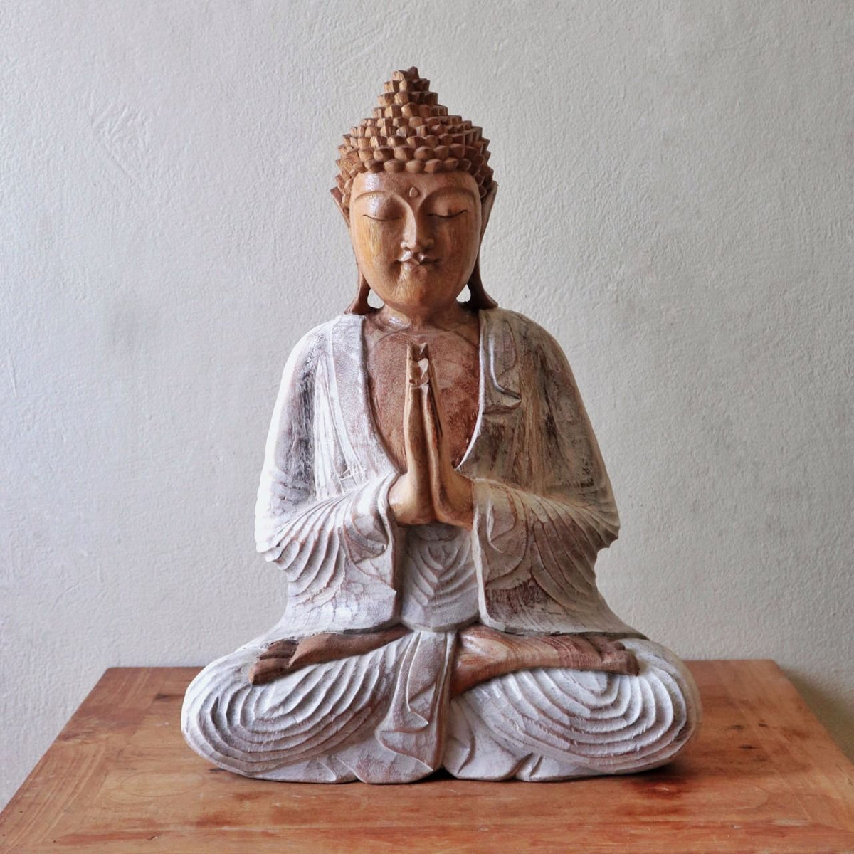 Buddha Statue Whitewash - 30cm Welcome product image 2