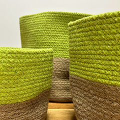 Set of 3 Cotton Rope Storage Baskets - Pistachio product image 3